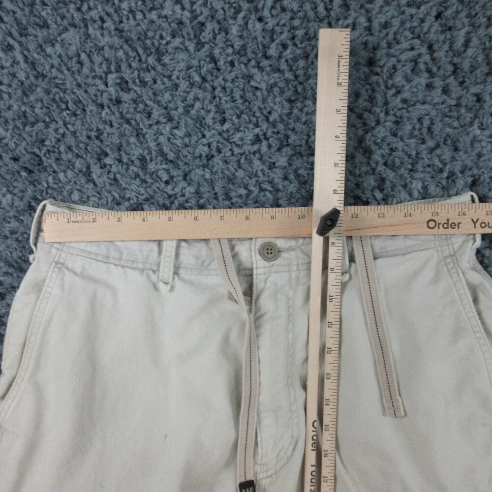 Abercrombie & Fitch Shorts Mens 32 Beige Thrashed Distressed Cargo 33x10*